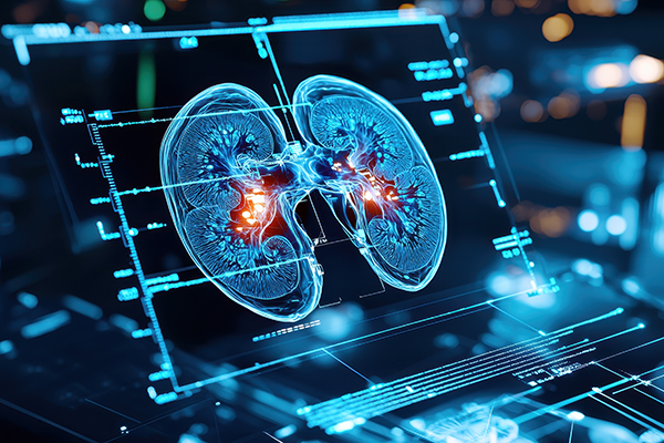 Photo of kidneys on an xray